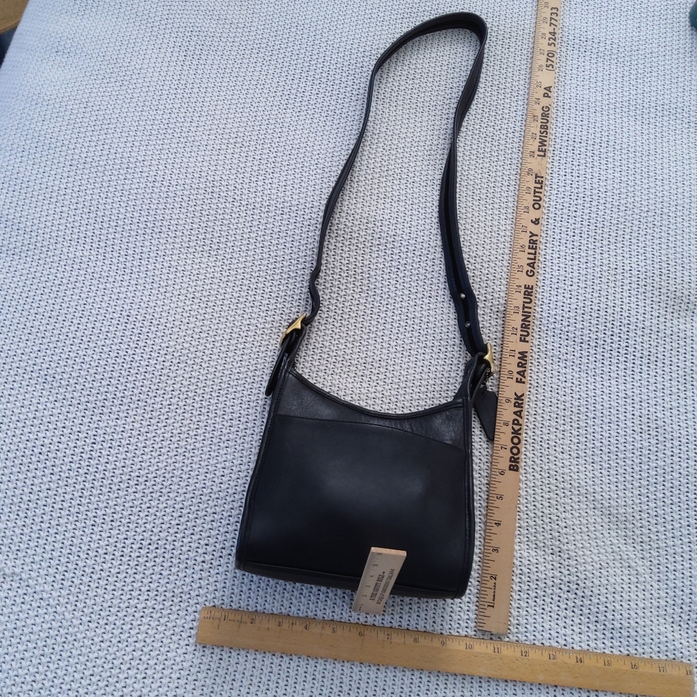 Vintage Coach Legacy Black Leather Shoulder Bag